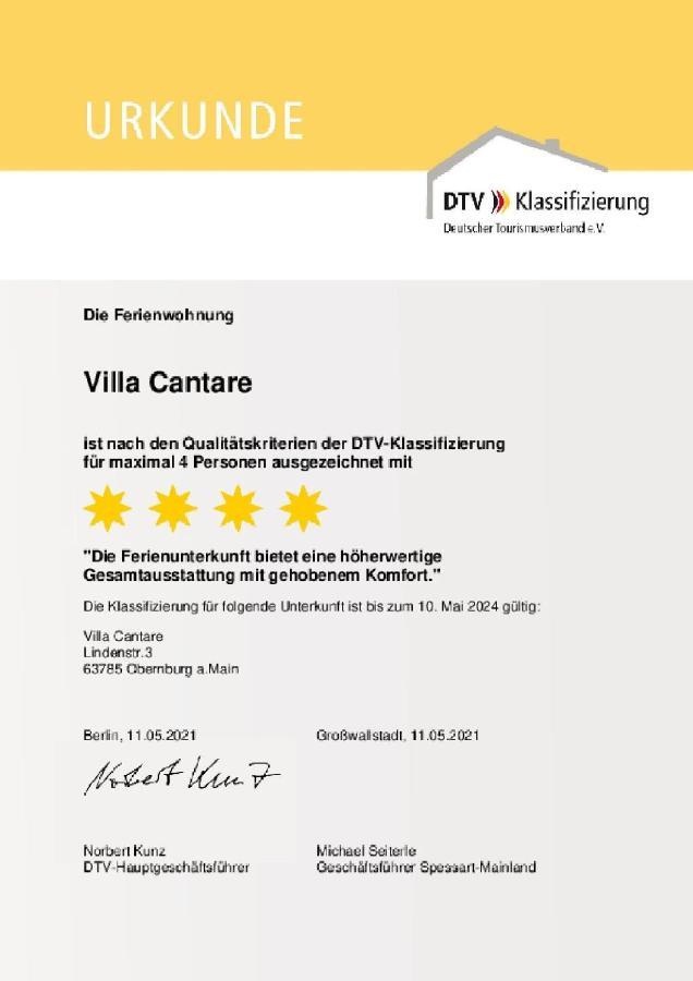 Villa Cantare Obernburg am Main Exteriör bild